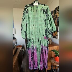 RARE Hand Dyed Custom Stitched‎ Cotton Robe